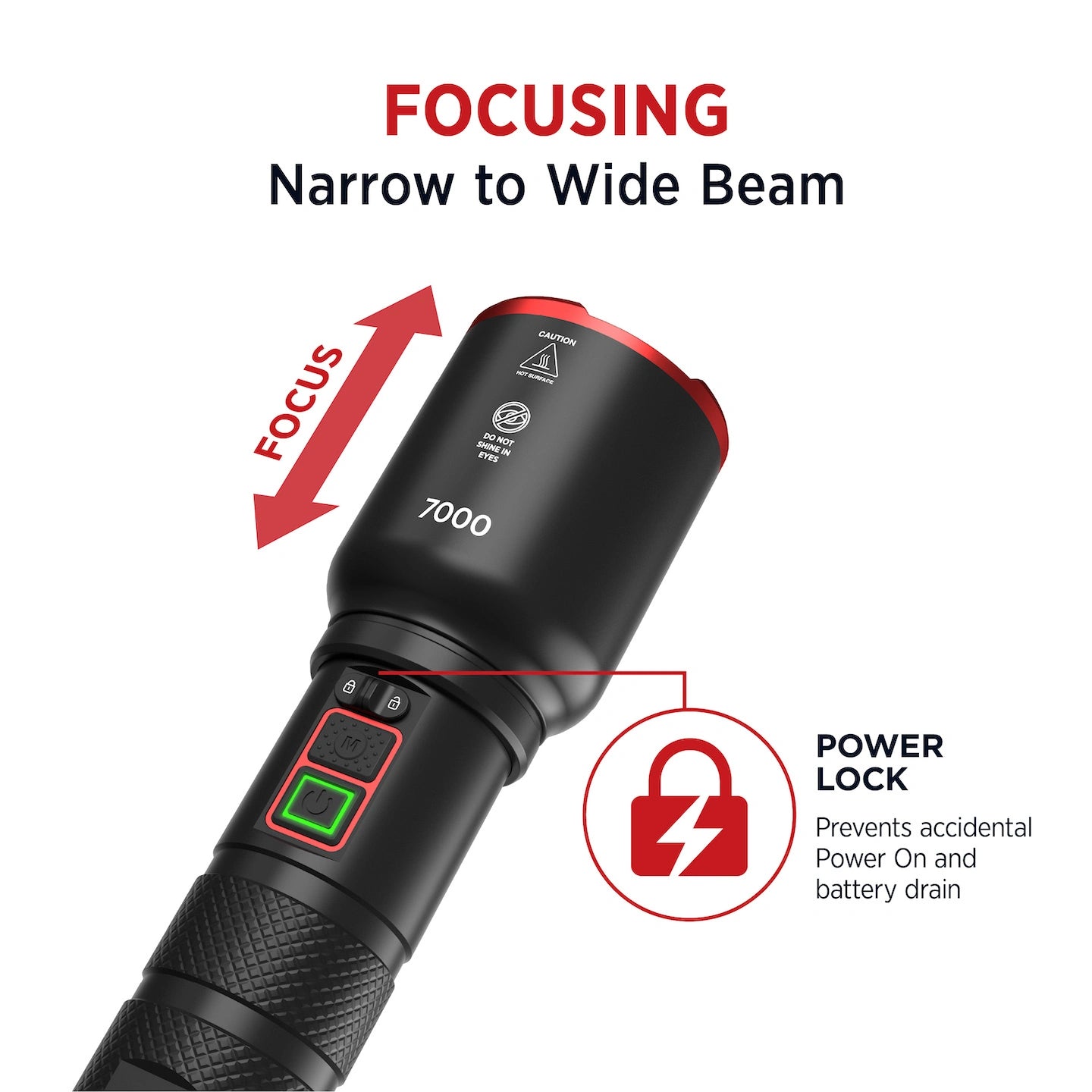 7000 L Dual Power Flashlight